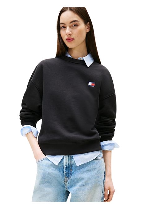 Felpa squadrata con distintivo Tommy Tommy Hilfiger | DW0DW19408BDS